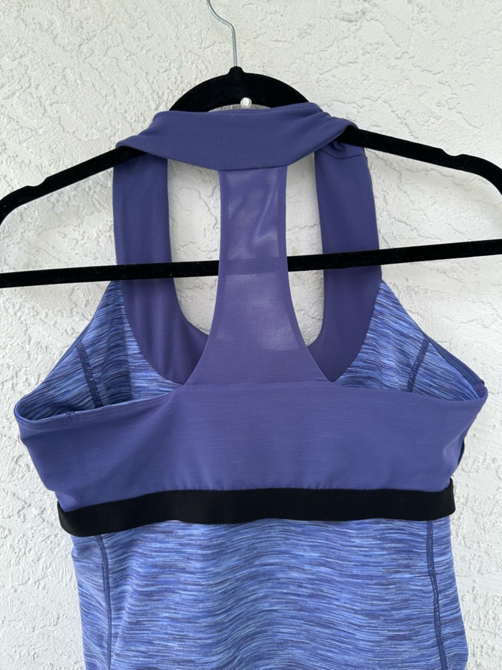 Lululemon Halter Racerback Blue Purple Tank Top Built In Shelf Bra Size 10 - Picture 7 of 7